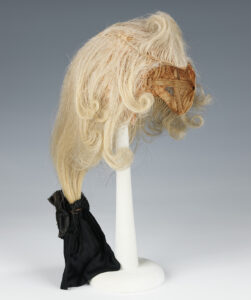Horsehair bag wig, circa 1780.