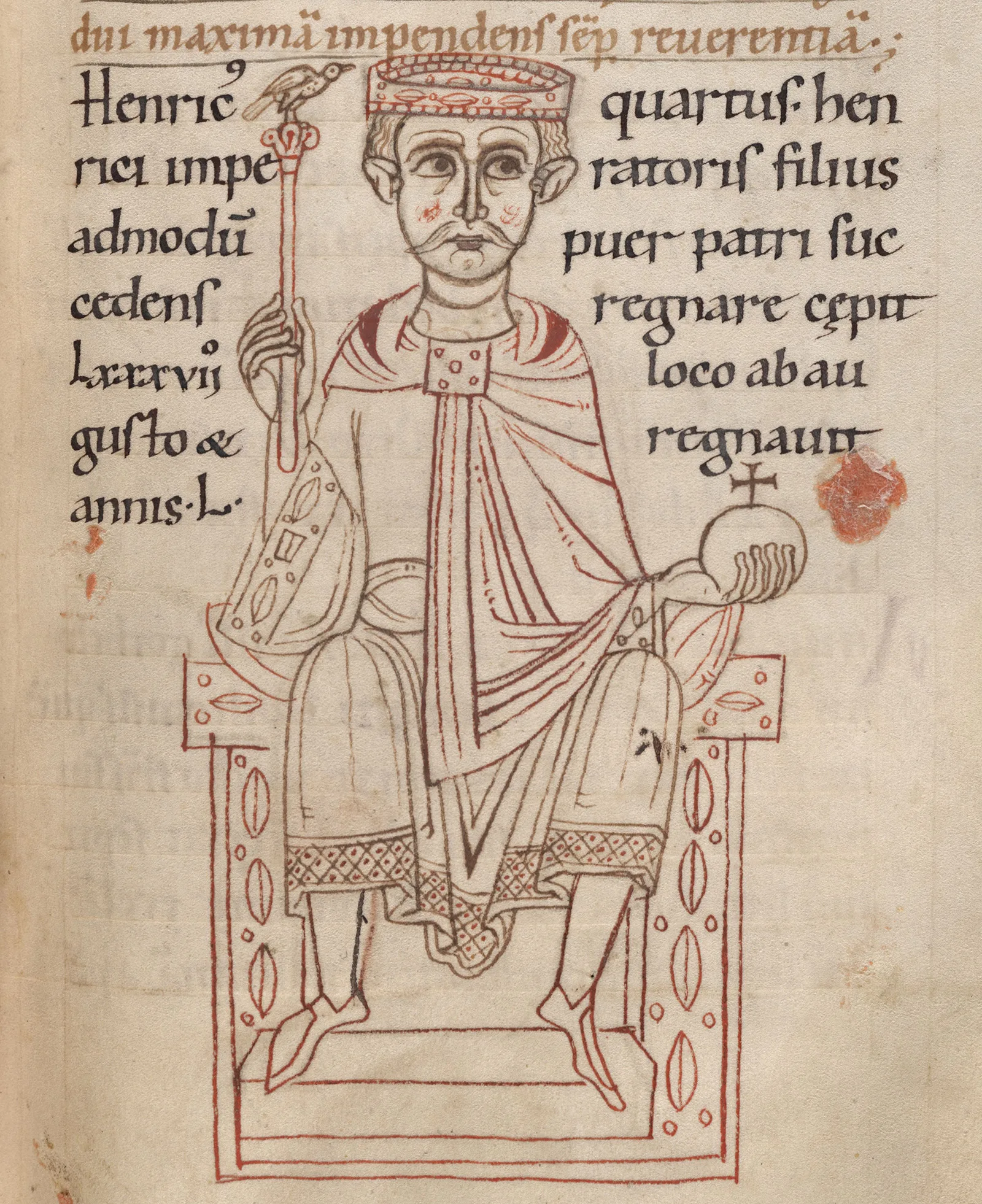 Darstellung Heinrichs IV. aus dem 12. Jahrhundert.