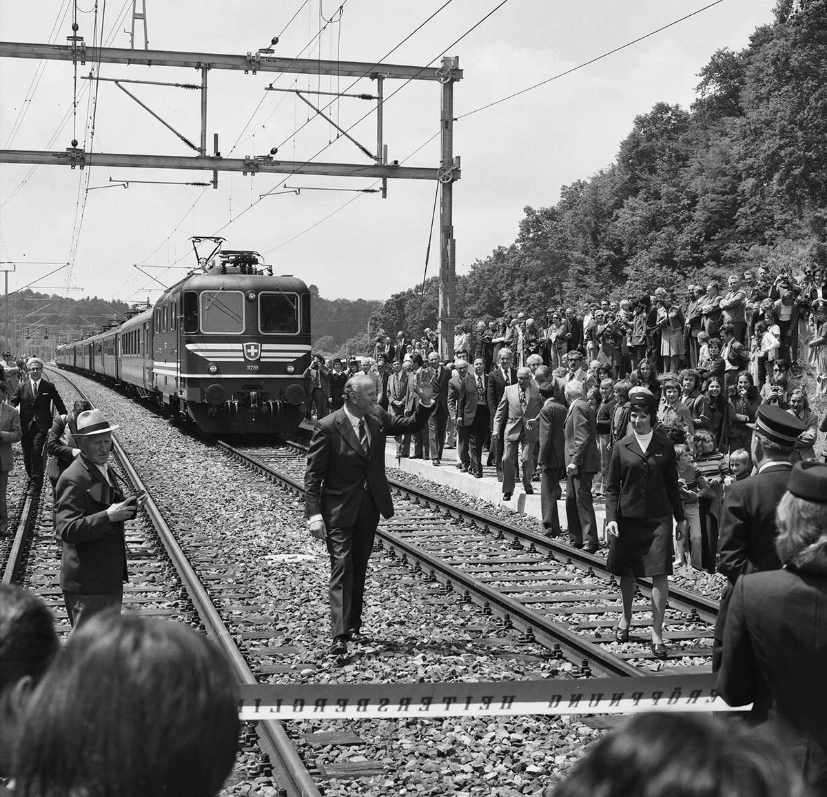 Bundesrat Willi Ritschard gab die Heitersberglinie am 1. Juni 1975 offiziell frei.