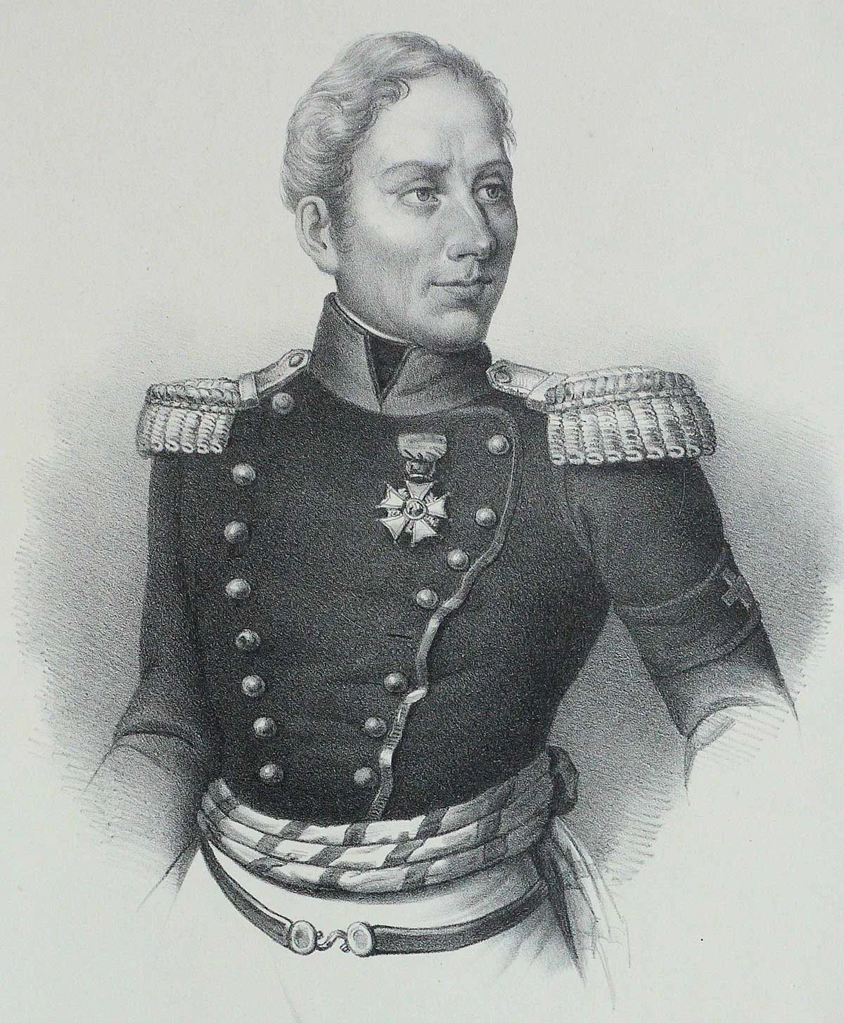 Porträt des jungen Guillaume Henri Dufour, um 1830.