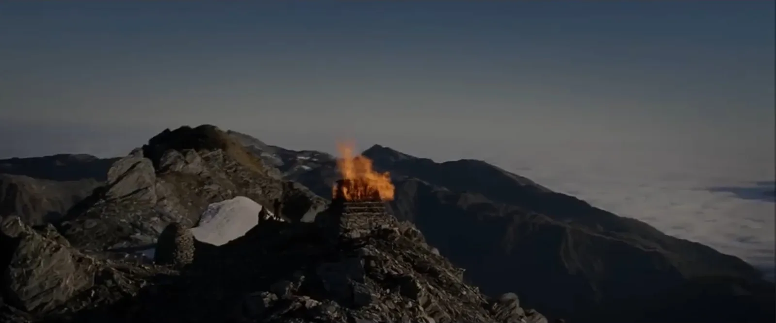 Leuchtfeuer im Film «Die Rückkehr des Königs», dem dritten Teil der Filmtrilogie «Der Herr der Ringe».