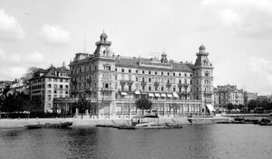 Le Grandhotel Bellevue à Zurich. C’est là que descendirent les fugitifs en décembre 1902.
