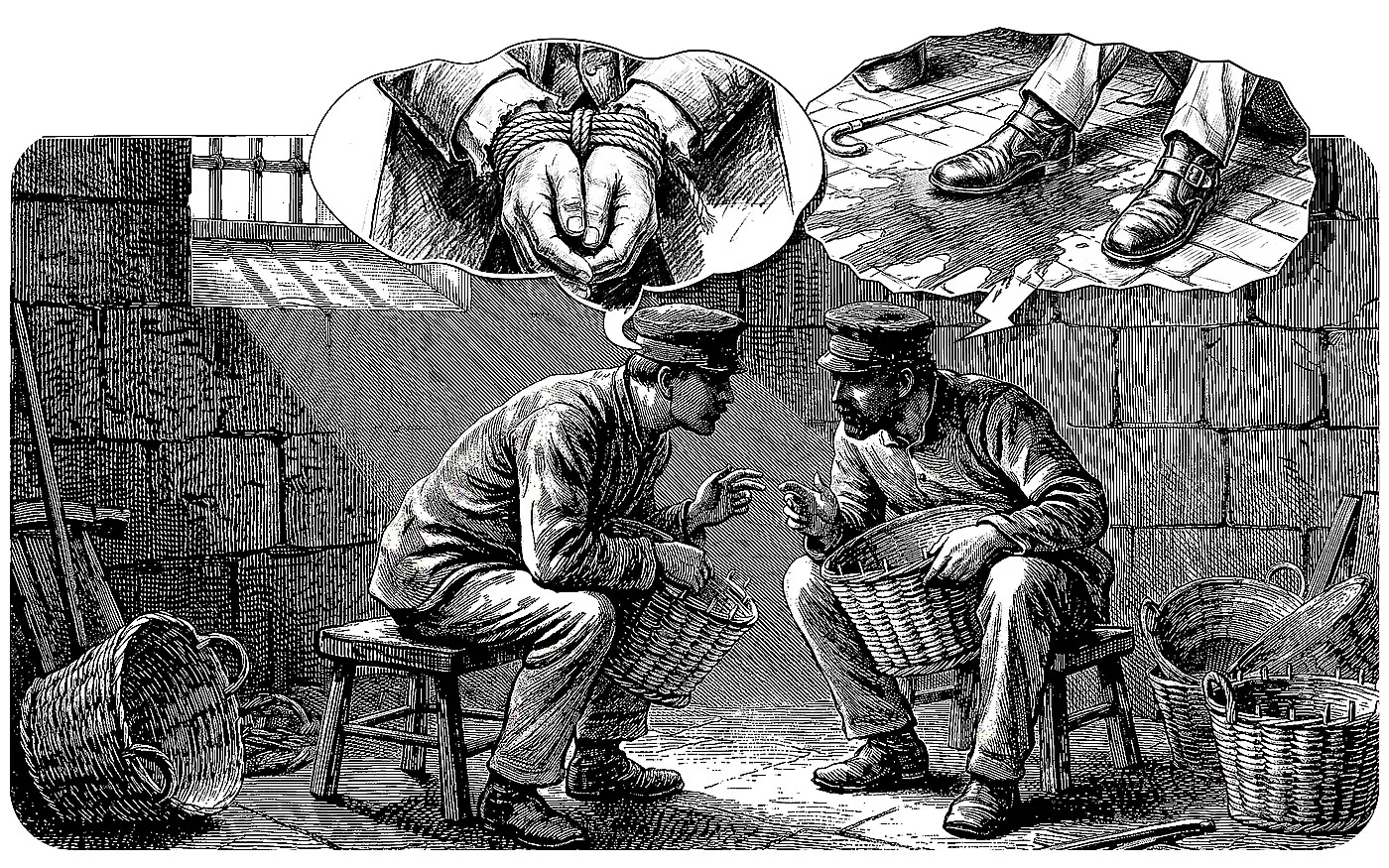 It was only through his association with Bernardo Marciali that Emil Bienz had become a murderer. At least, that was what Bienz’s defence lawyer later claimed in court. Illustration by Marco Heer.