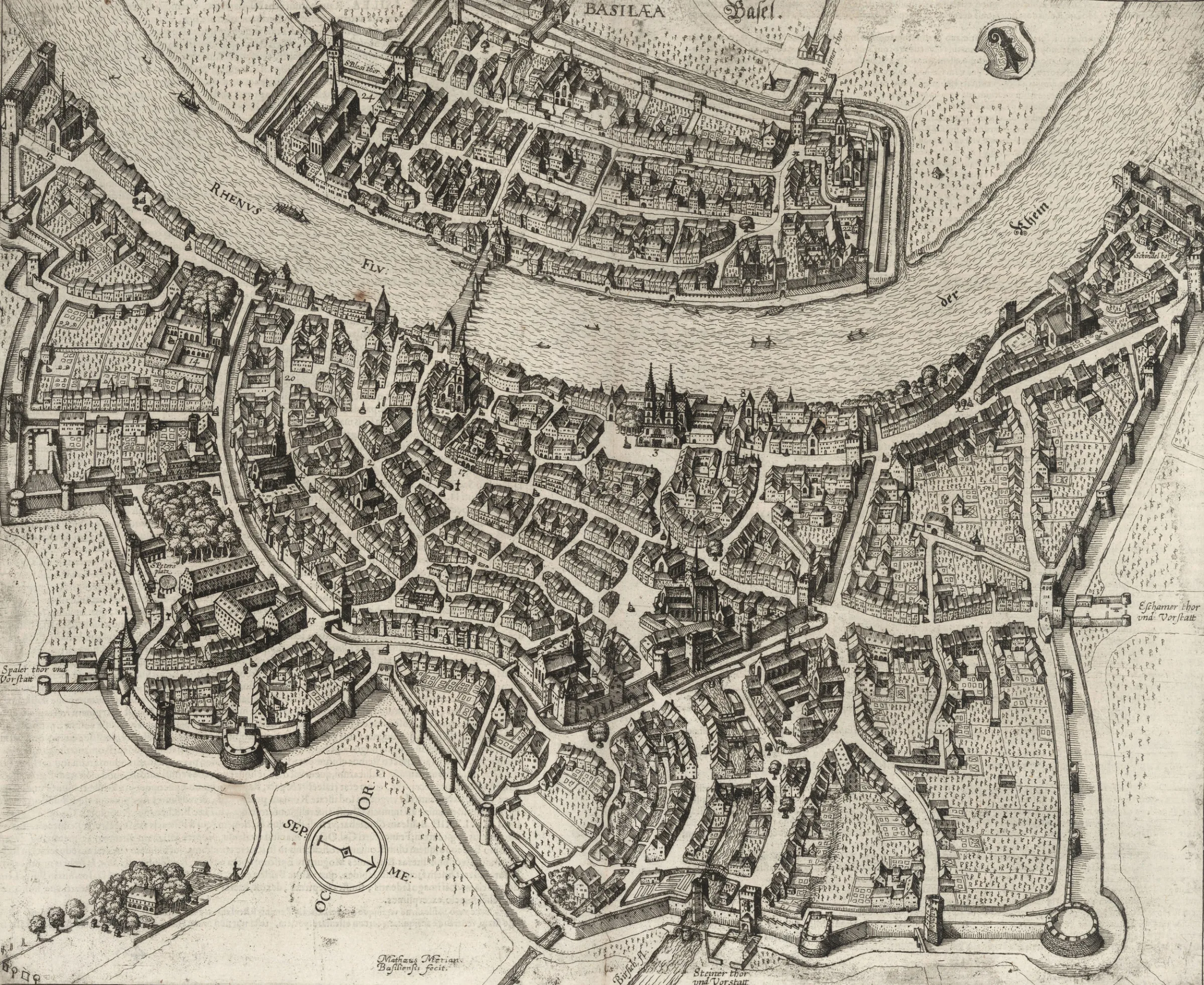 Ansicht von Basel, um 1640.
