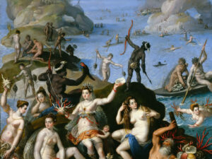 Jacopo Zucchi’s allegory of the discovery of America, 1585 (detail).