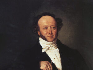 Porträt von Jeremias Gotthelf von J. F. Dietler, 1844.