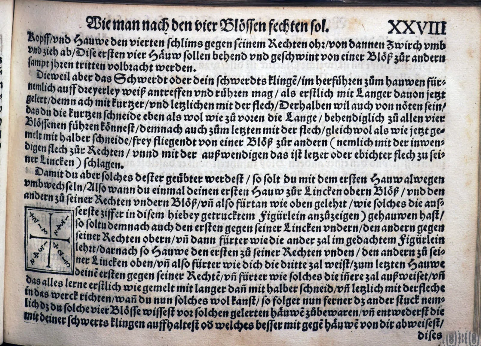 Seite aus Meyers Lehrbuch. Strassburg, 1570.