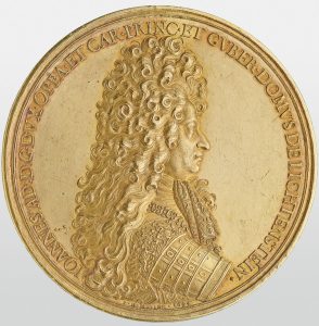 Goldmedaille mit dem Porträt des Fürsten Johann Adam Andreas I. von Liechtenstein, 1694.