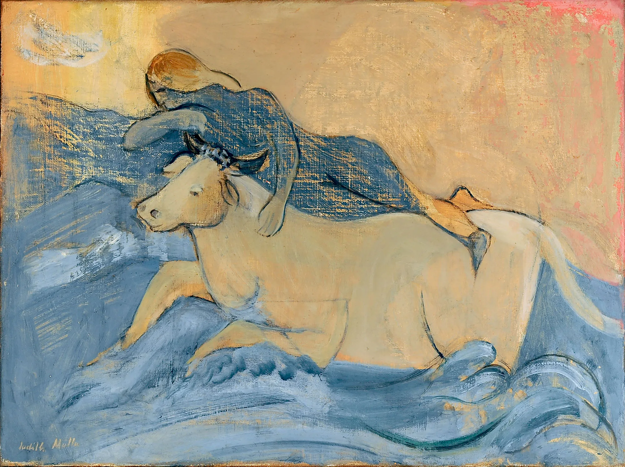 «Europa» von Judith Müller, Öl und Dispersion auf Leinwand, 1952.