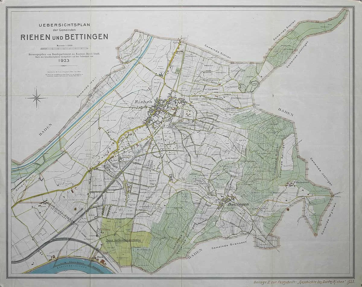 Die Eiserne Hand auf einer Karte von 1923.