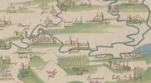 Büren an der Aare, Oberbüren: extrait de la carte de Conrad Türst, vers 1496.