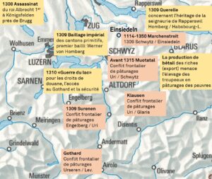 Les bouleversements politiques, économiques et sociaux en Suisse centrale vers 1309.