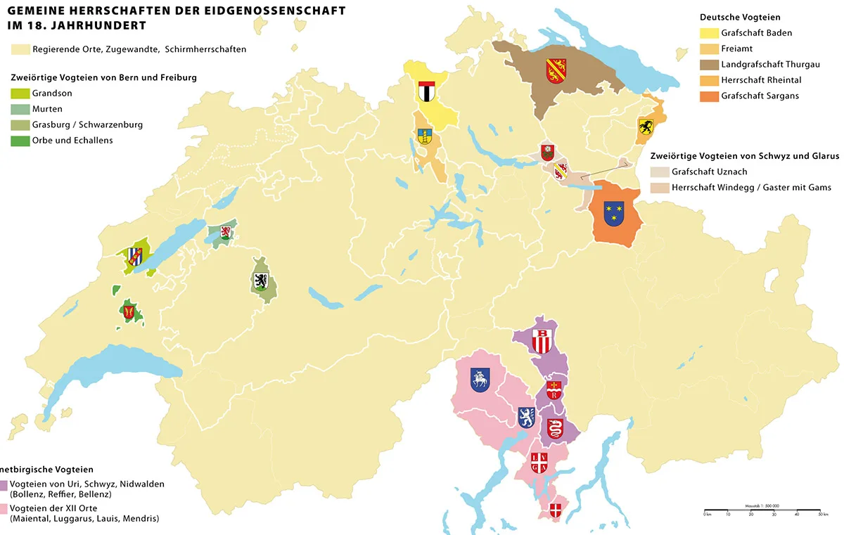 Im 18. Jahrhundert waren die Machtverhältnisse im heutigen Kanton Tessin klar.