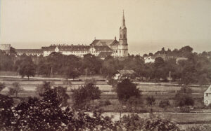 Le monastère de Mehrerau, près de Bregenz, vers 1890. Zwyssig y vécut ses derniers mois.