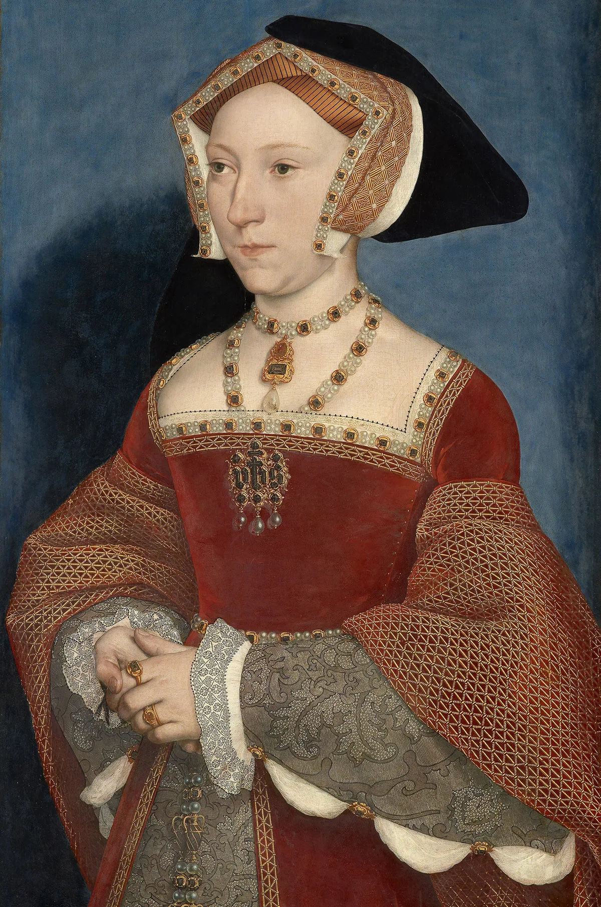 Porträt von Jane Saymour, gemalt von Hans Holbein d.J., um 1536.