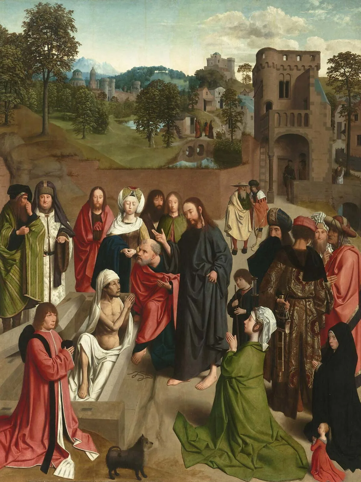 Geertgen tot Sint Jans' kleine Hommage an die Alpen. Zu sehen im Hintergrund links. Das Gemälde entstand zwischen 1475 und 1480.