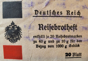 Carnet de rationnement ramené par Jean Bucher de ses voyages dans l’Empire allemand.