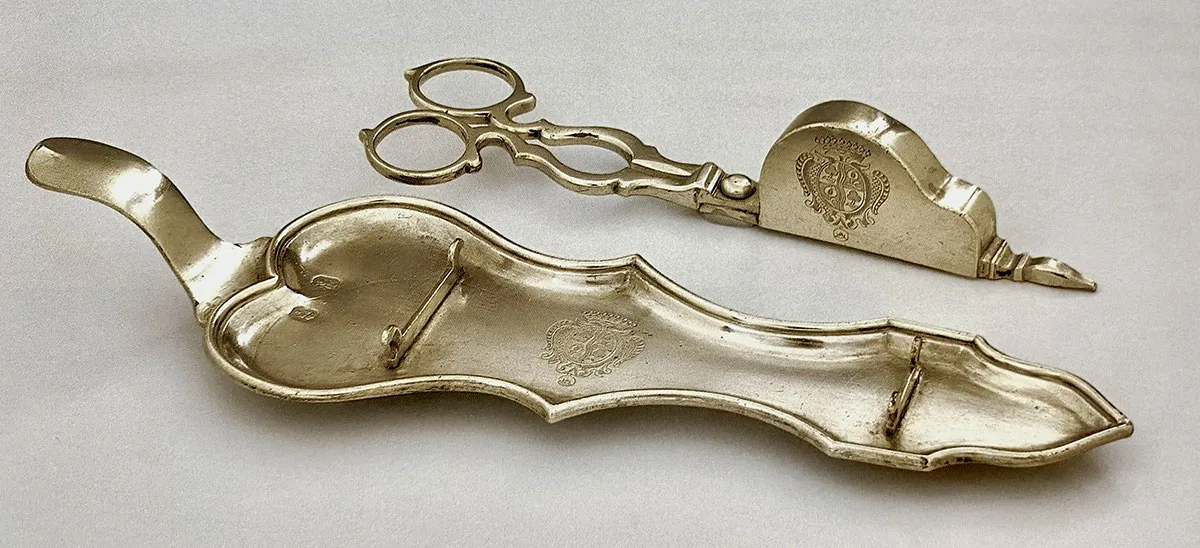 Lichtputzschere aus Silber, 1730-1740.