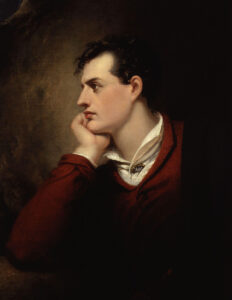 Lord Byron auf einem Gemälde von Thomas Phillips, 1813.