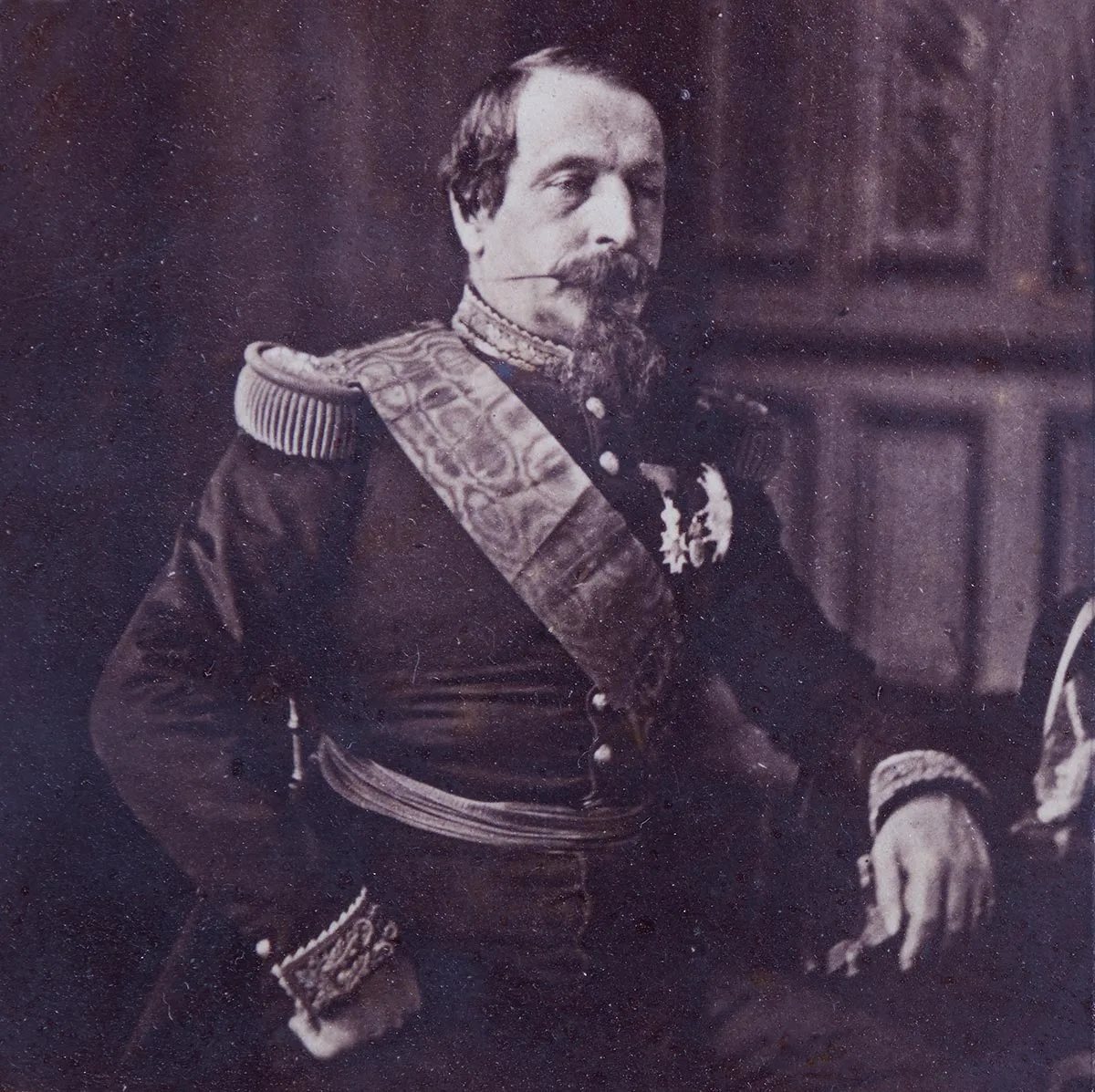 Stereobild von Louis-Napoléon als Kaiser Napoleon III.