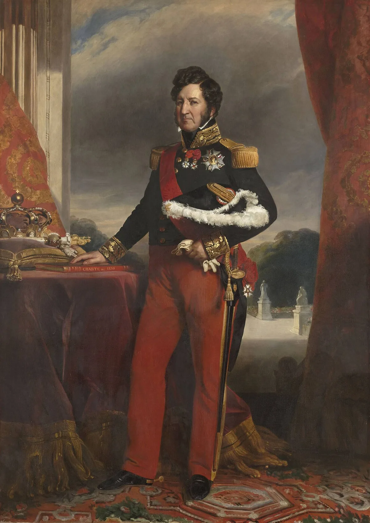 Louis Philippe als König der Franzosen nach 1830: ein stolzer und mächtiger Herrscher. Gemälde von Franz Xaver Winterhalter, um 1840.