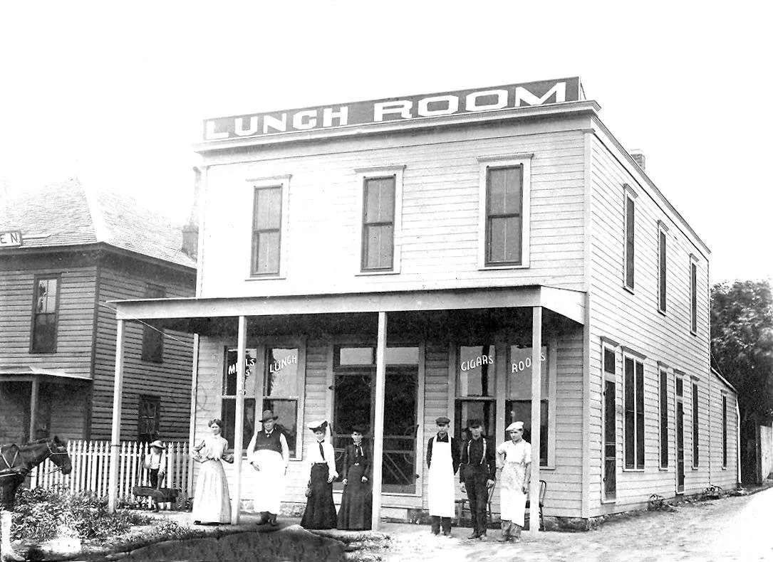 Ein Restaurant in Amazonia, um 1910.