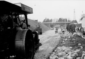 Bau der Autobahn Luzern-Ennethorw, um 1954.