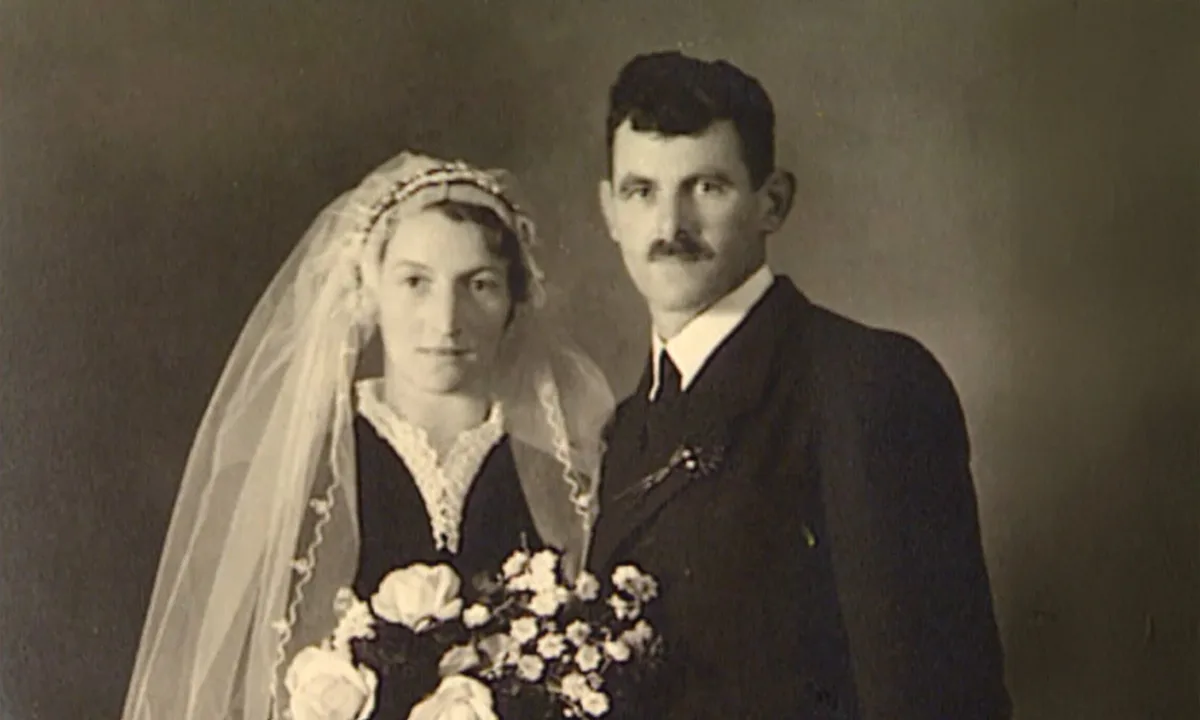 Maria Theresia Wilhelm und Ulrich Gantenbein heiraten 1938.
