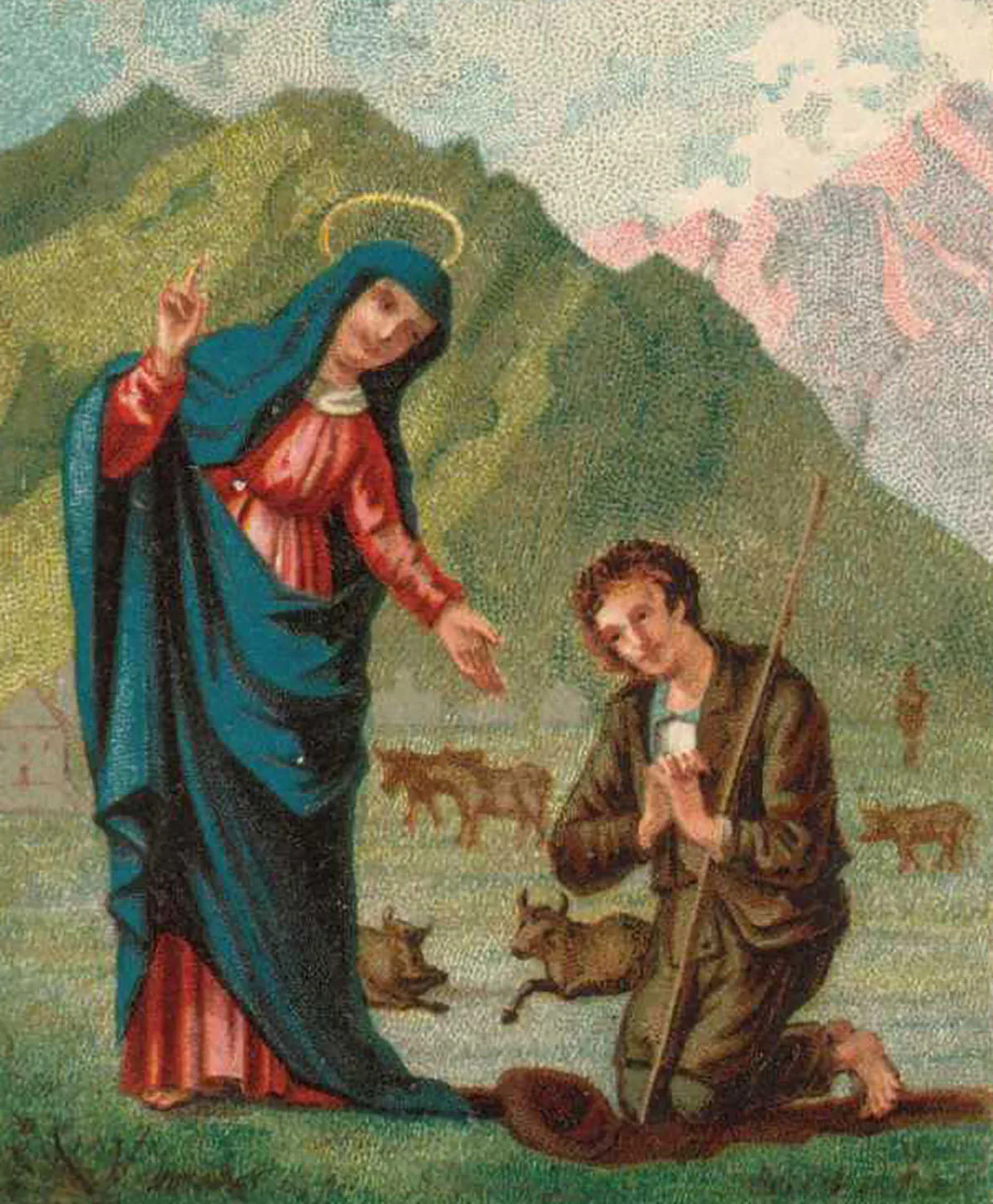 Die Erscheinung der Mutter Gottes vor dem Hirten, 1580.