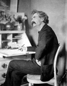 Mark Twain photographed in 1890.