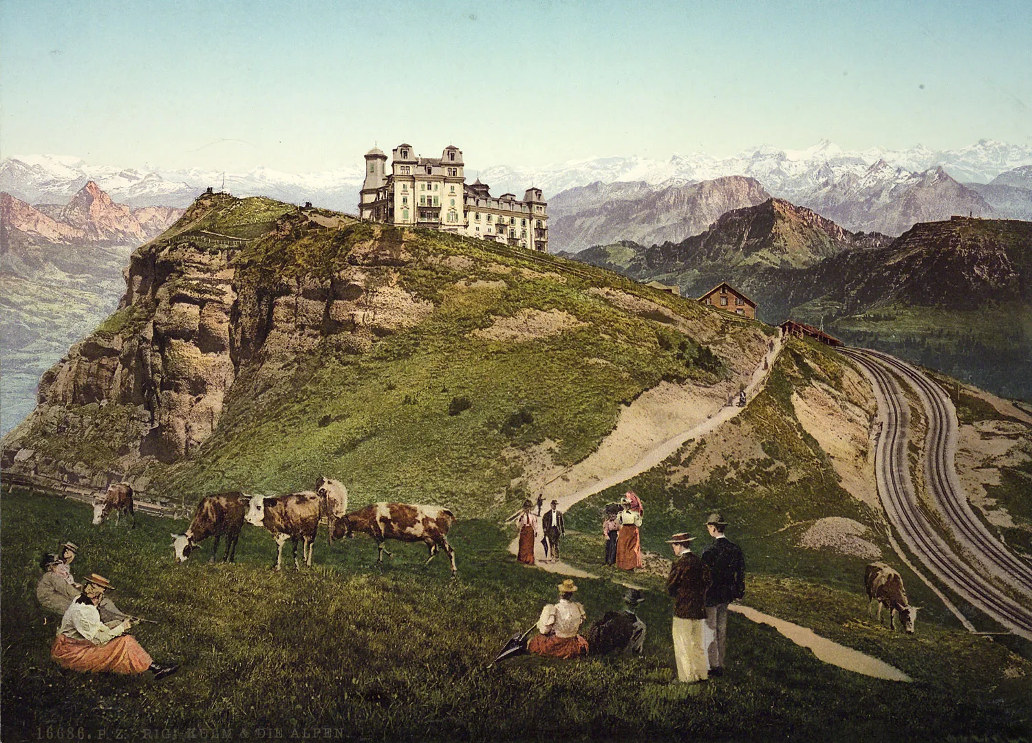 Darstellung der Rigi, um 1900.