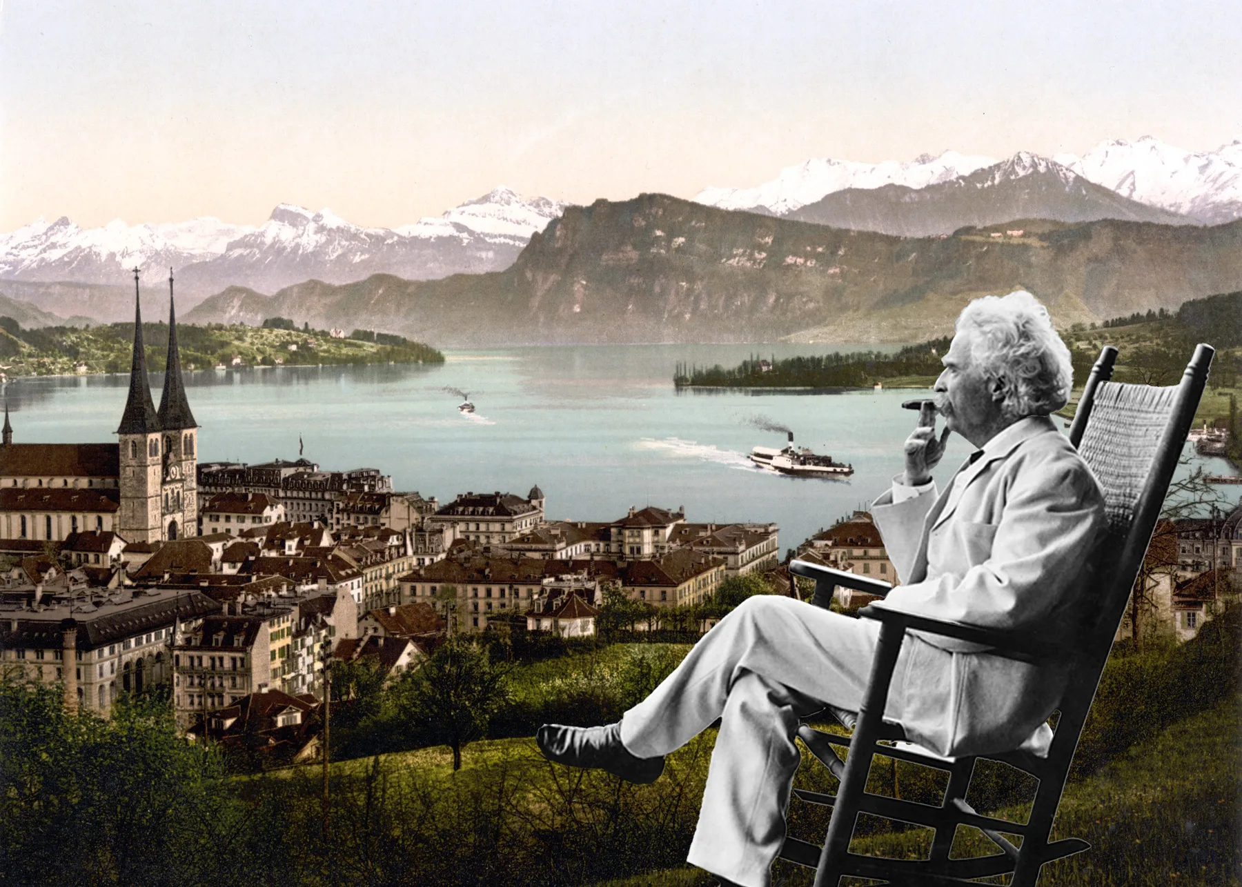 Mark Twain zog es immer wieder in die Schweiz – besonders Luzern und die malerische Umgebung hatten es ihm angetan.