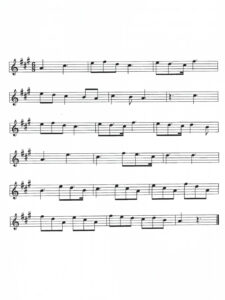 Die Melodie des Musikwerks, aufgenommen von Alfons Eschle, Laufen.