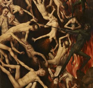 The torments of hell were a popular subject in religious art, even in the 16th century. Depiction of hell in Hans Memling's triptych ‘The Last Judgment’, around 1470 (detail).