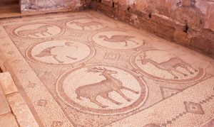 Mosaik der Petra-Kirche, Petra, Jordanien.