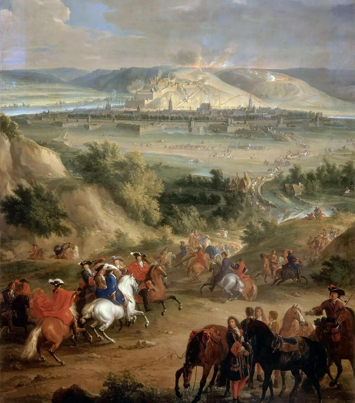 Die Eroberung von Namur, 1692 durch die Franzosen. Gemalt von Jean-Baptiste Martin.