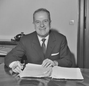 Federal Councillor Nello Celio, 1966.