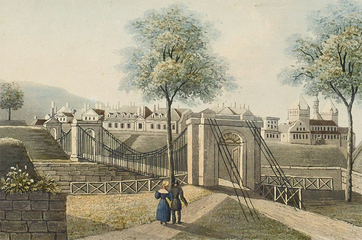 Die Passerelle de Saint-Antoine verband die Genfer Innenstadt mit dem Quartier Saint-Antoine.