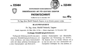 Schweizer Patent der Tessina, erteilt 1957.