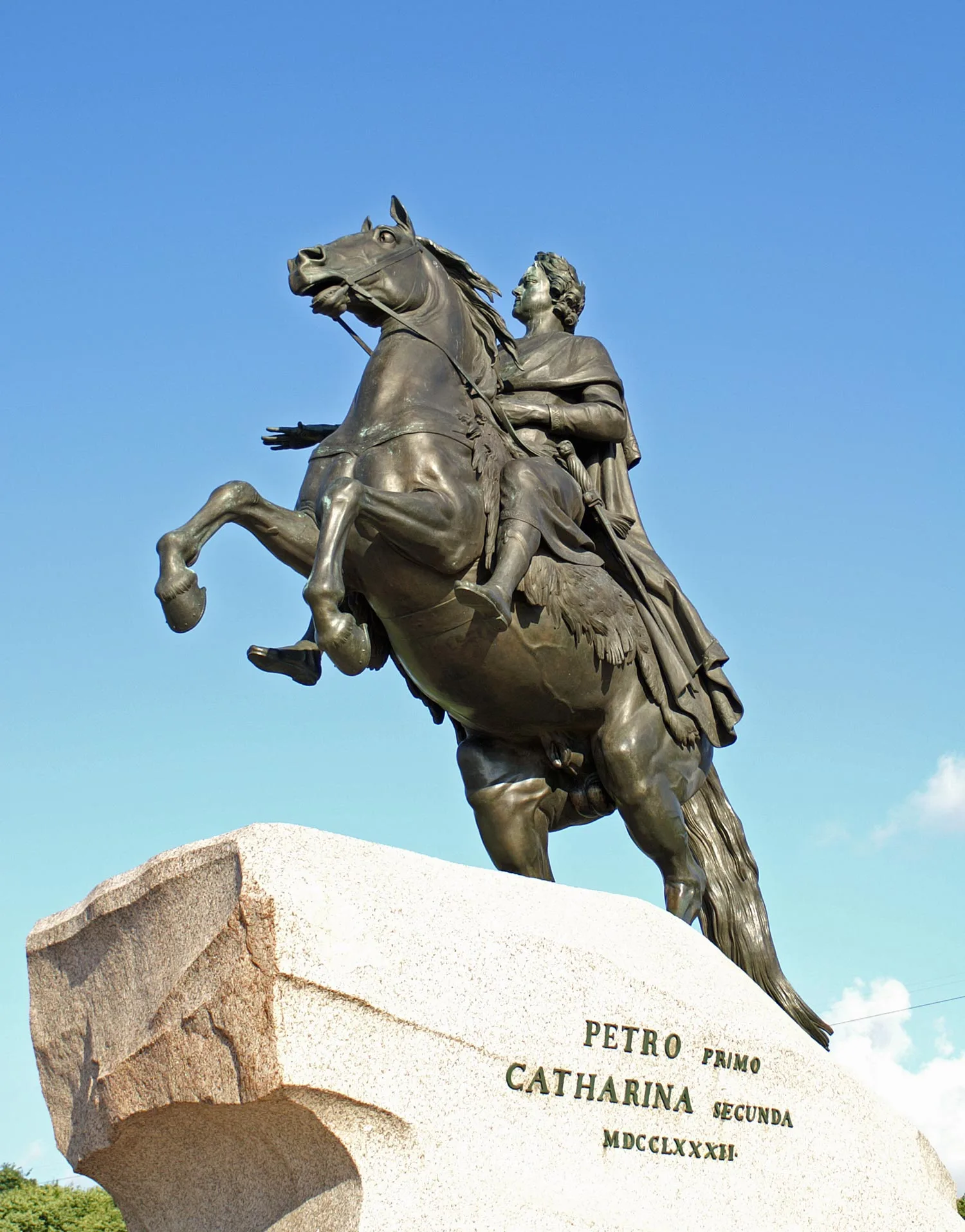 Die Statue von Peter dem Grossen in St. Petersburg.