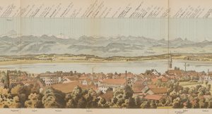 Ausschnitt aus einem Panorama vom Landsberg bei Pfäffikon, 1897.