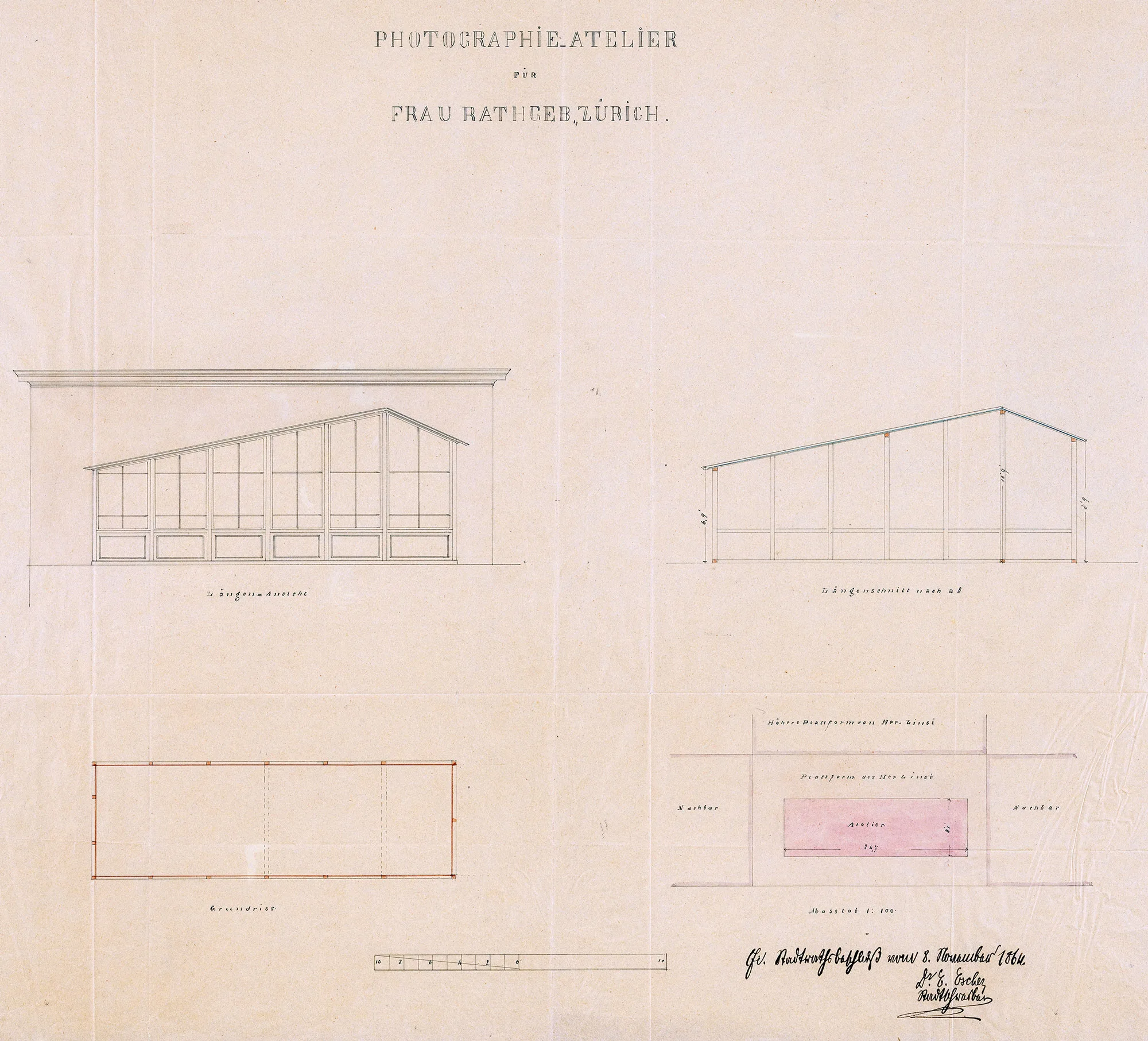 Baueingabeplan, 1864