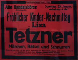 Lisa Tetzner used these letters and posters to advertise her performances.