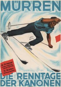Poster advertising the 1931 World Ski Championships in Mürren.