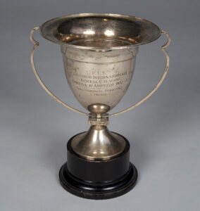 Rösli Streiff’s World Cup trophy, won in 1932 in Cortina d’Ampezzo.