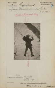 Heinrich Haas was shot from behind on the summit plateau and fell face down in the snow.