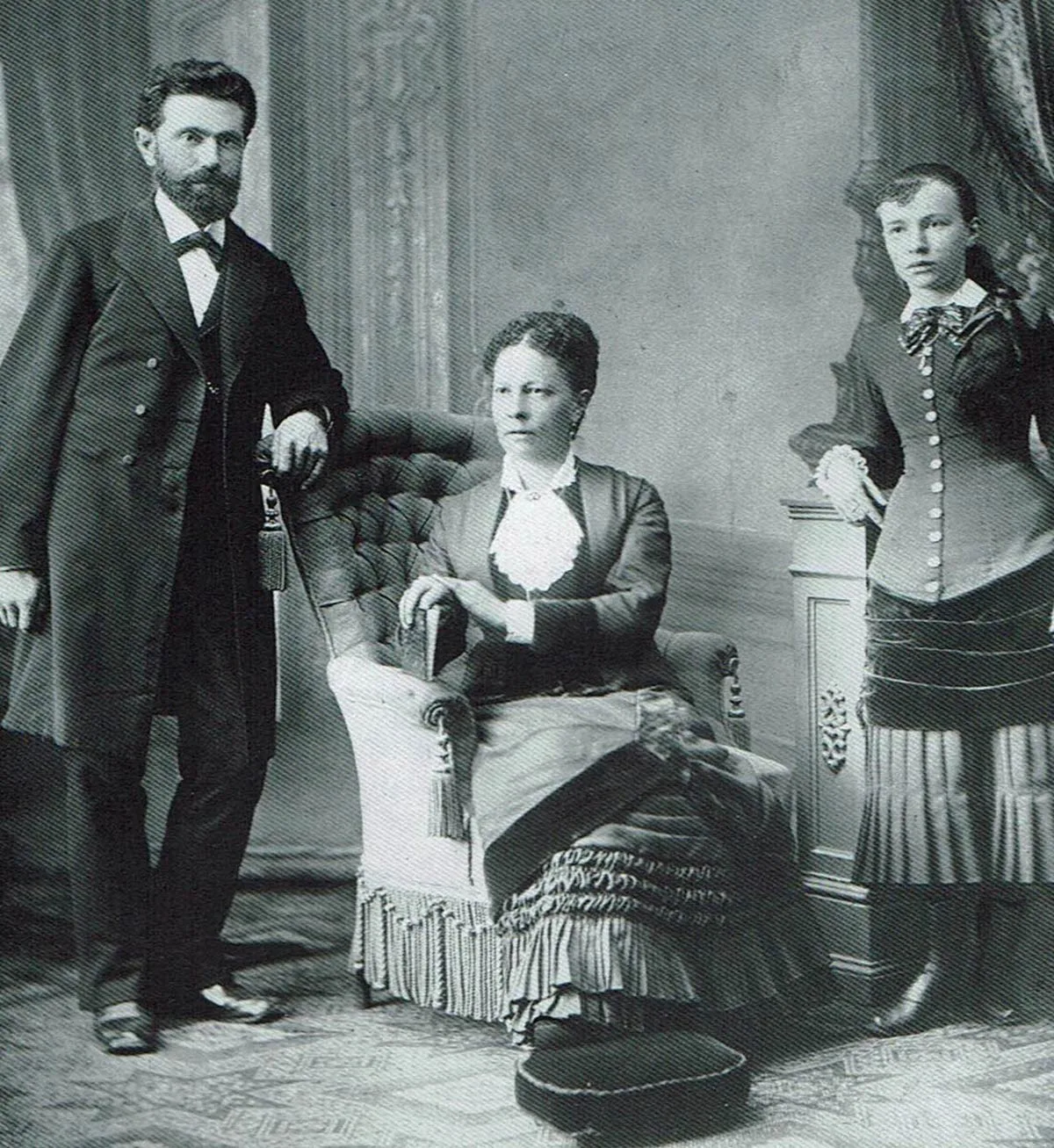 Porträt der Familie Bebel aus den 1880er-Jahren.