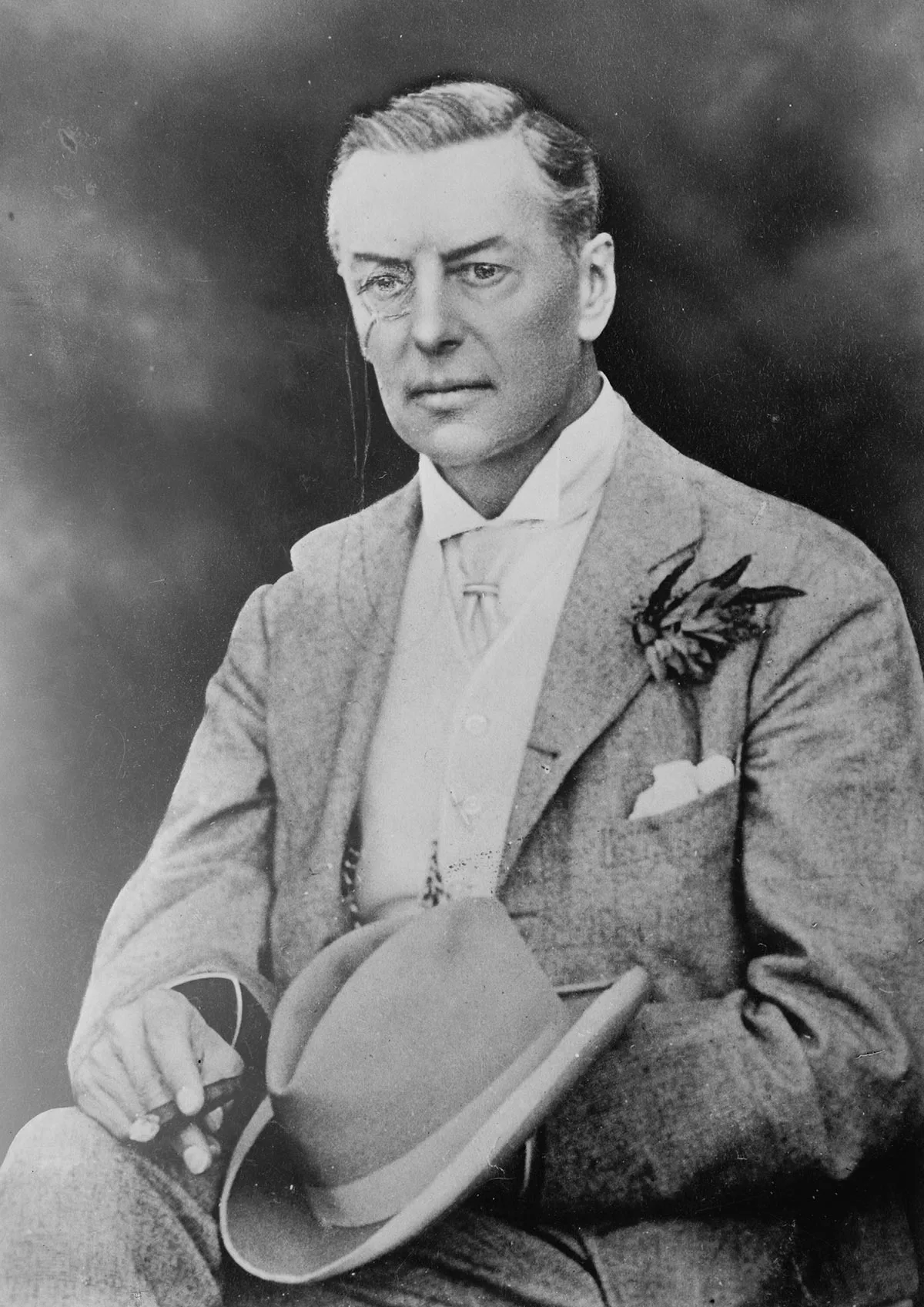 Der britische Politiker Joseph Chamberlain, fotografiert 1909.