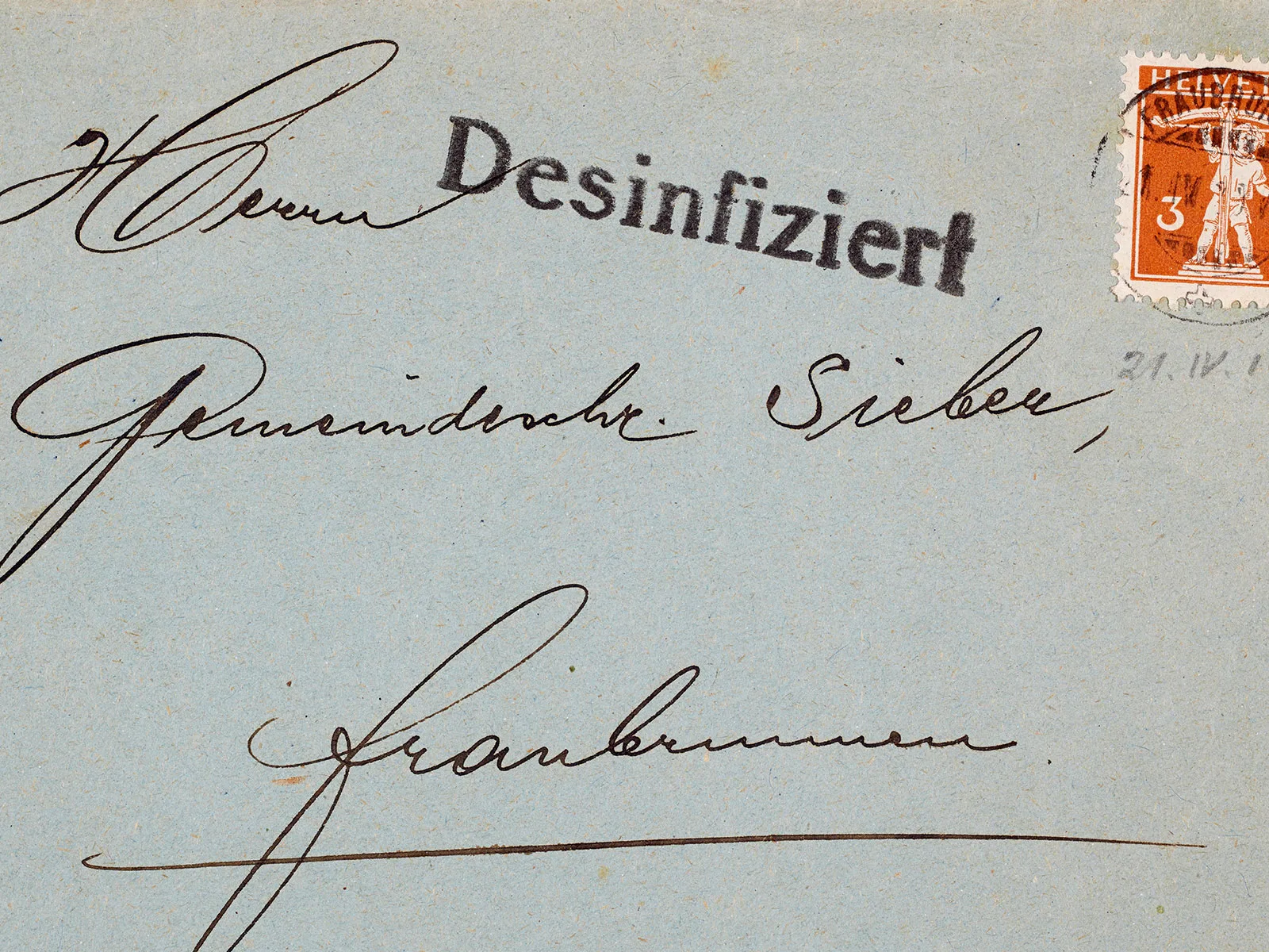 Seuchenbrief von 1919.