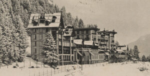 Postcard from the sanatorium in Leysin, c. 1900.
